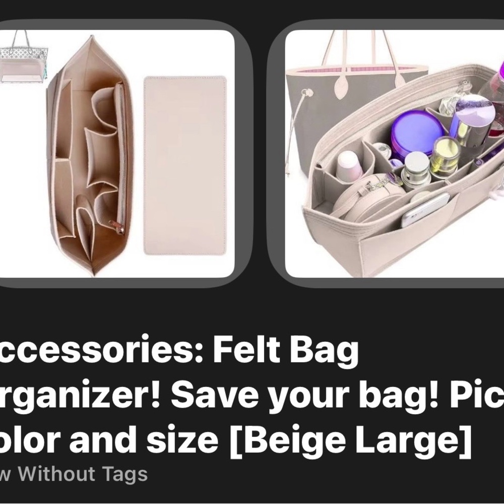 Felt Bag Organizer - Beige
